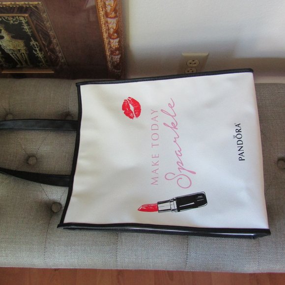 Pandora Tote Bag Make Today Sparkle Shopping Limited Edition Poly Tarp💋 - Picture 4 of 8